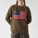 AMERICA FLAG ALPACA SWEATER