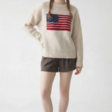 AMERICA FLAG ALPACA SWEATER