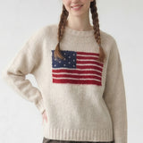 AMERICA FLAG ALPACA SWEATER