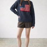 AMERICA FLAG ALPACA SWEATER