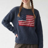 AMERICA FLAG ALPACA SWEATER