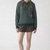 STRIPED HOODED SWEATER