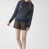 STRIPED HOODED SWEATER