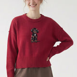 THE DOG WALKER CO JAQUARD SWEATER TOP