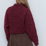 MOHAIR SEAMLESS BUTTON CARDIGAN