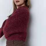 MOHAIR SEAMLESS BUTTON CARDIGAN