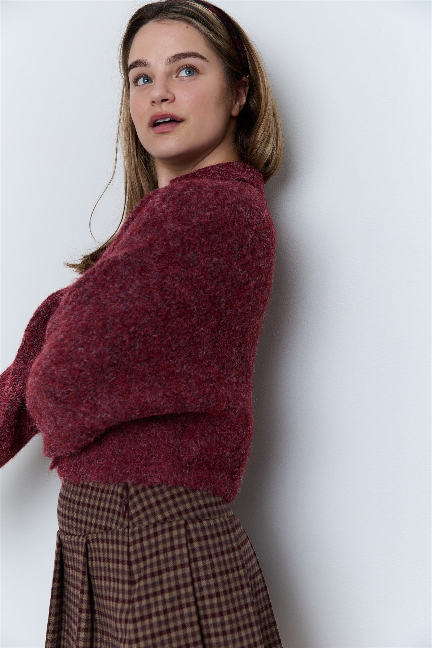 MOHAIR SEAMLESS BUTTON CARDIGAN