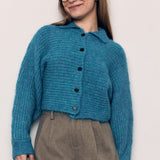 MOHAIR SEAMLESS BUTTON CARDIGAN