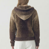 OMBRE ZIP UP SWEATER JACKET