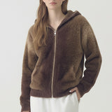 OMBRE ZIP UP SWEATER JACKET