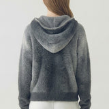 OMBRE ZIP UP SWEATER JACKET