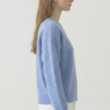 LOOSE FIT SOFT TWO TONE SWEATER