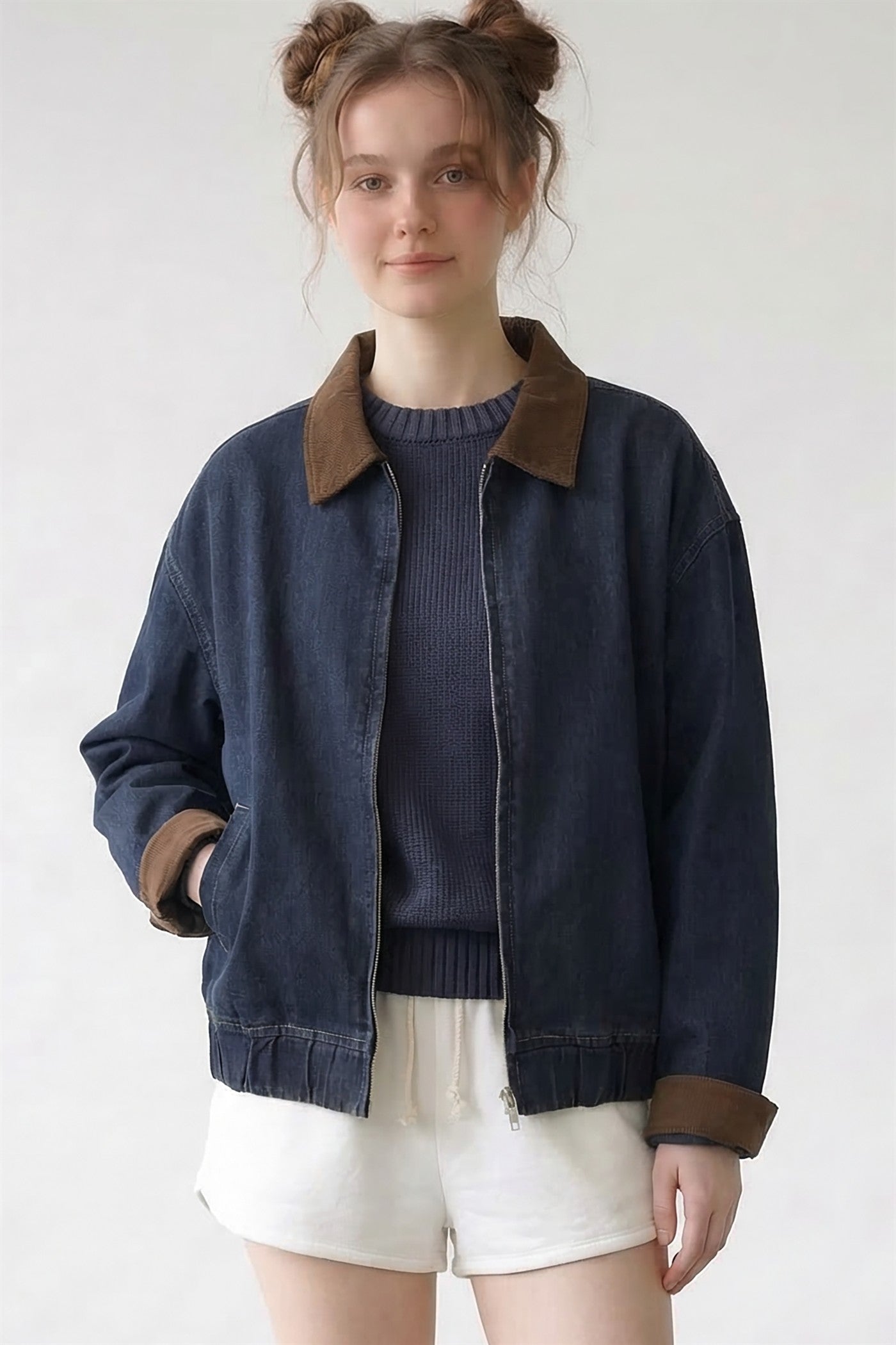 RAW DENIM CONTRAST JACKET