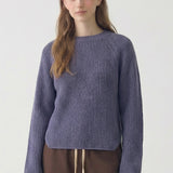 UNIQUE CONTRAST VERTICAL STRIPED SWEATER