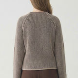 UNIQUE CONTRAST VERTICAL STRIPED SWEATER