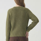 UNIQUE CONTRAST VERTICAL STRIPED SWEATER