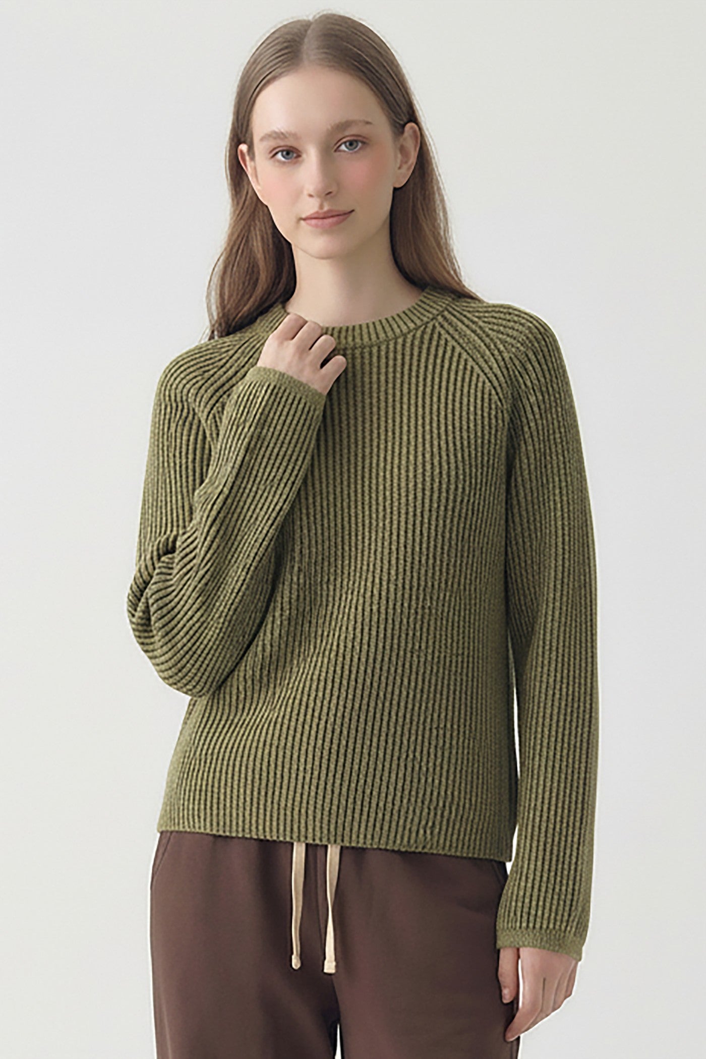 UNIQUE CONTRAST VERTICAL STRIPPED SWEATER