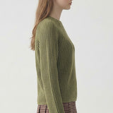 UNIQUE CONTRAST VERTICAL STRIPED SWEATER