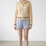 FULL ZIP CONTRAST CARDIGAN