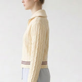 FULL ZIP CONTRAST CARDIGAN