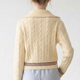 FULL ZIP CONTRAST CARDIGAN