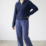FULL ZIP CONTRAST CARDIGAN