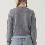 Layered look contrast cardigan