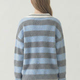 Luxe Hairy Knit Contrast Sweater