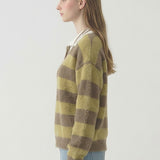 Luxe Hairy Knit Contrast Sweater