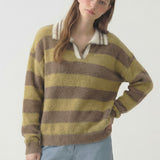 Luxe Hairy Knit Contrast Sweater