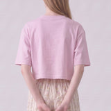 Pigment Washed Cotton Cropped Loose Fit T-Shirt
