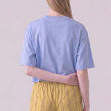 Pigment Washed Cotton Cropped Loose Fit T-Shirt