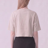 Pigment Washed Cotton Cropped Loose Fit T-Shirt