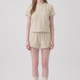 Pigment Washed Cotton Jersey Drawstring Shorts