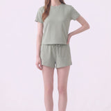 Pigment Washed Cotton Jersey Drawstring Shorts