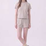 Pigment Washed Cotton Jersey Drawstring Shorts