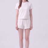 Pigment Washed Cotton Jersey Drawstring Shorts