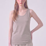 Mineral Washed Cotton Sleeveless Scoop Neck Tank Top