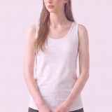 Mineral Washed Cotton Sleeveless Scoop Neck Tank Top