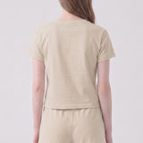 Pigment Washed Cotton Standard Crew Neck T-Shirt