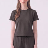 Pigment Washed Cotton Standard Crew Neck T-Shirt