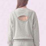 Pre-Shrunk Cotton Terry Cutout Back Sweatshirt