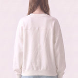 Cotton Terry Drop Shoulder Boxy Crewneck Sweatshirt