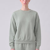 Cotton Terry Drop Shoulder Boxy Crewneck Sweatshirt