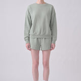 Cotton Terry Drop Shoulder Boxy Crewneck Sweatshirt