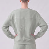 Cotton Terry Drop Shoulder Boxy Crewneck Sweatshirt