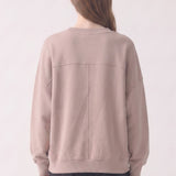 Cotton Terry Drop Shoulder Boxy Crewneck Sweatshirt