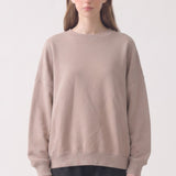 Cotton Terry Drop Shoulder Boxy Crewneck Sweatshirt