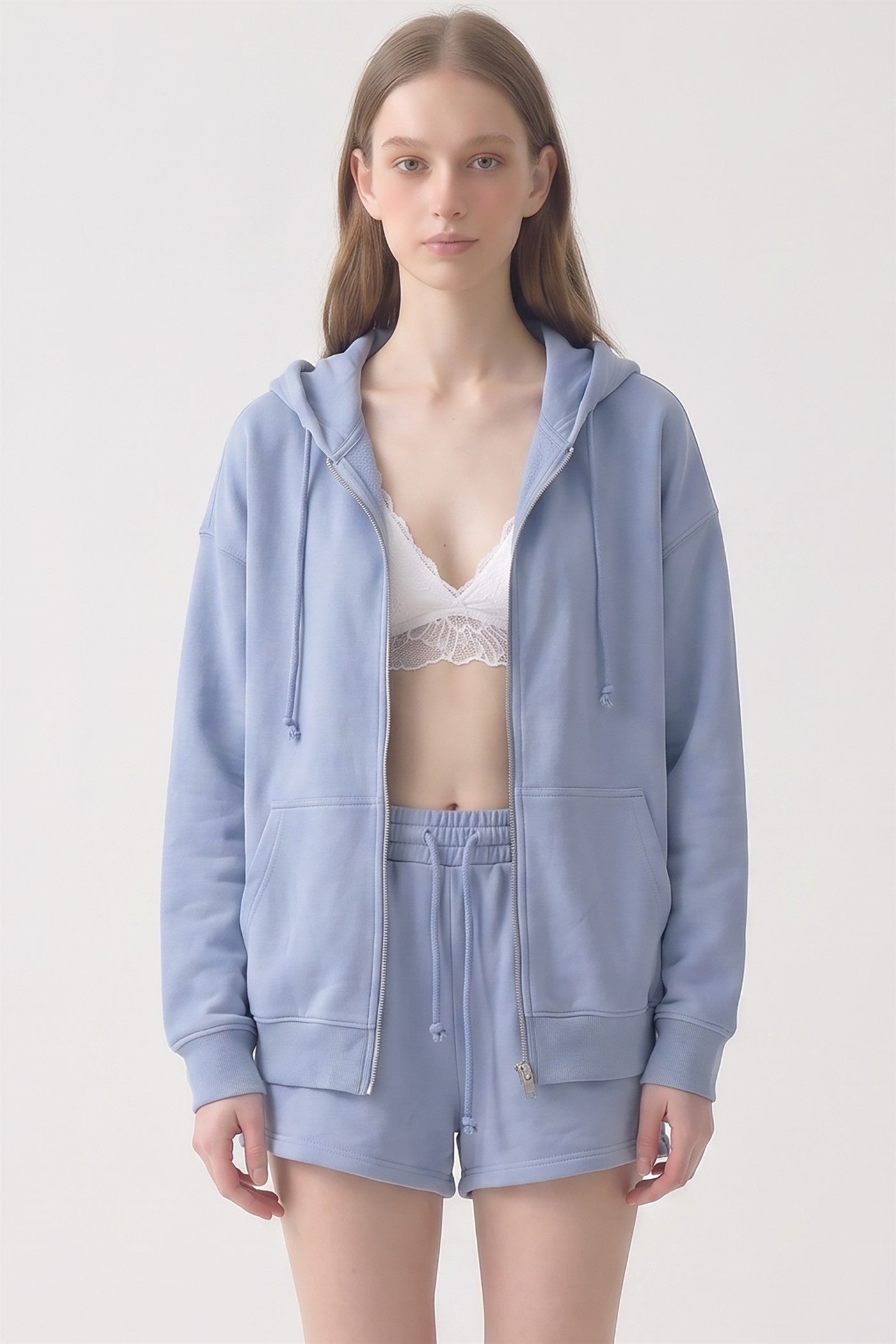 Pre-Shrunk Cotton Terry Full Zip-Up Hoodie