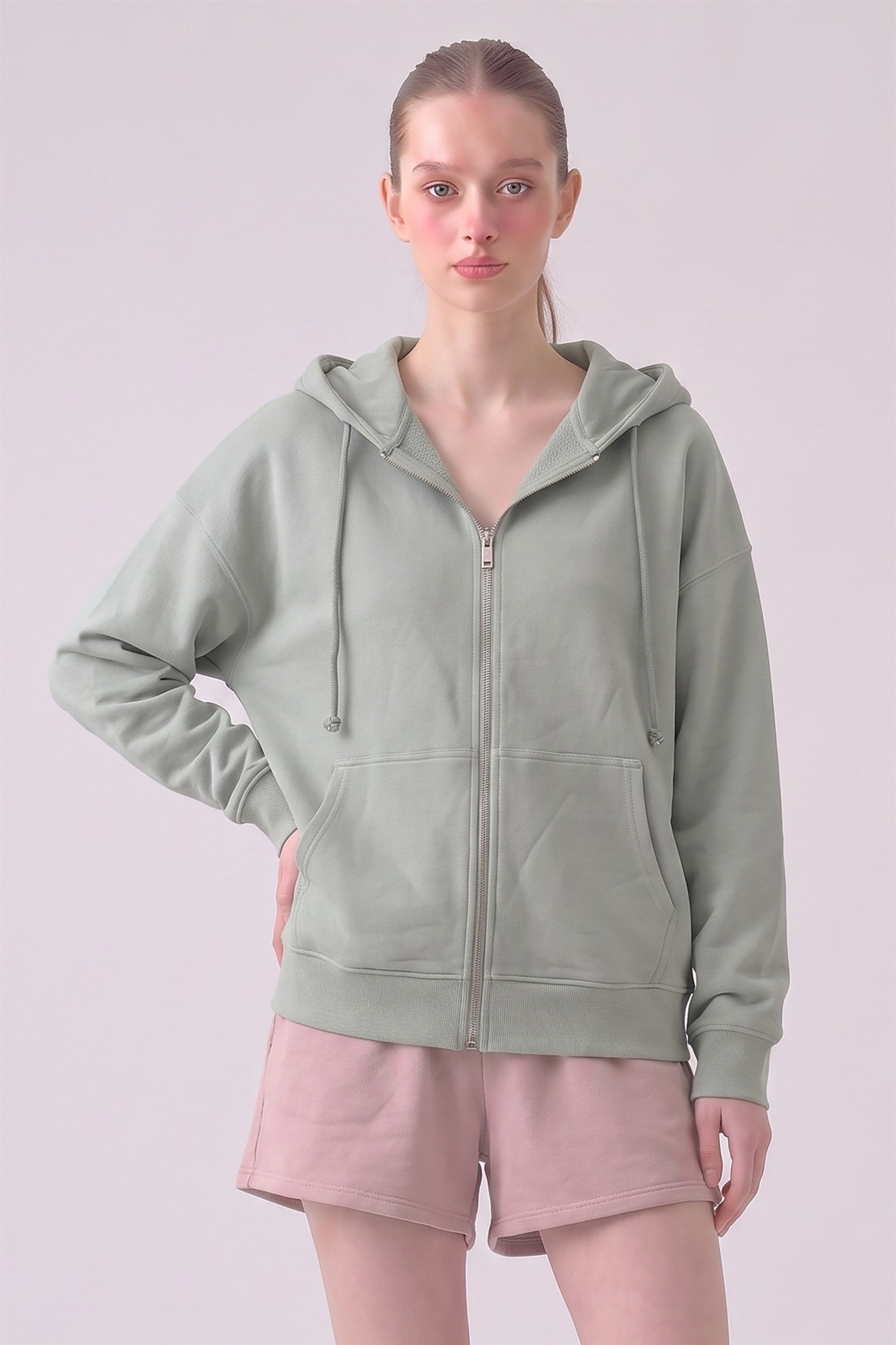 Pre-Shrunk Cotton Terry Full Zip-Up Hoodie